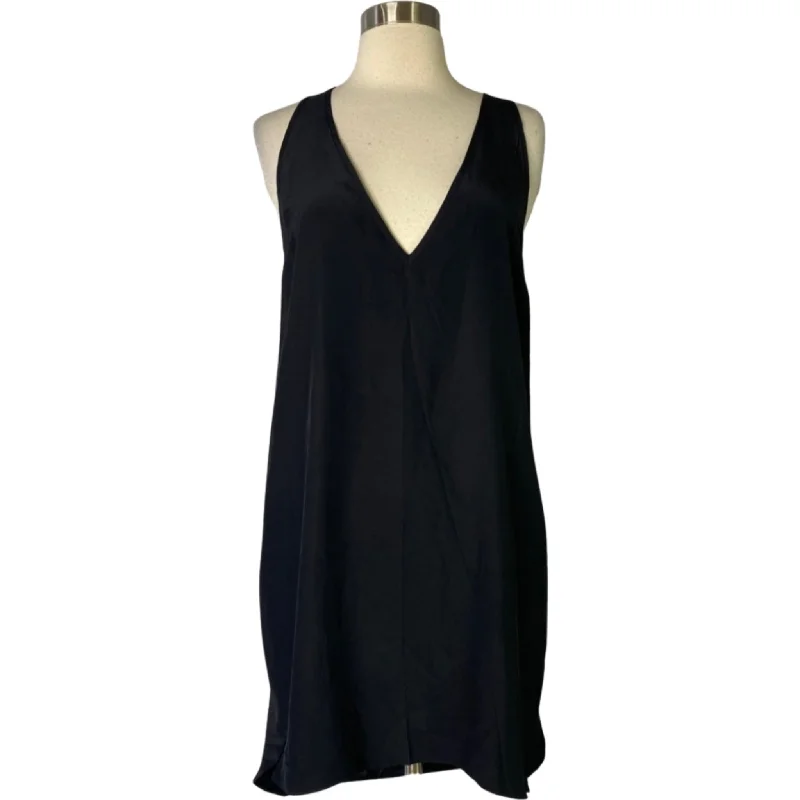 AMANDA UPRICHARD Mini Slip Cocktail Dress Black Size Large