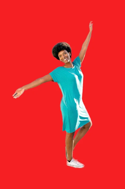 Every Day Dress In TEAL***