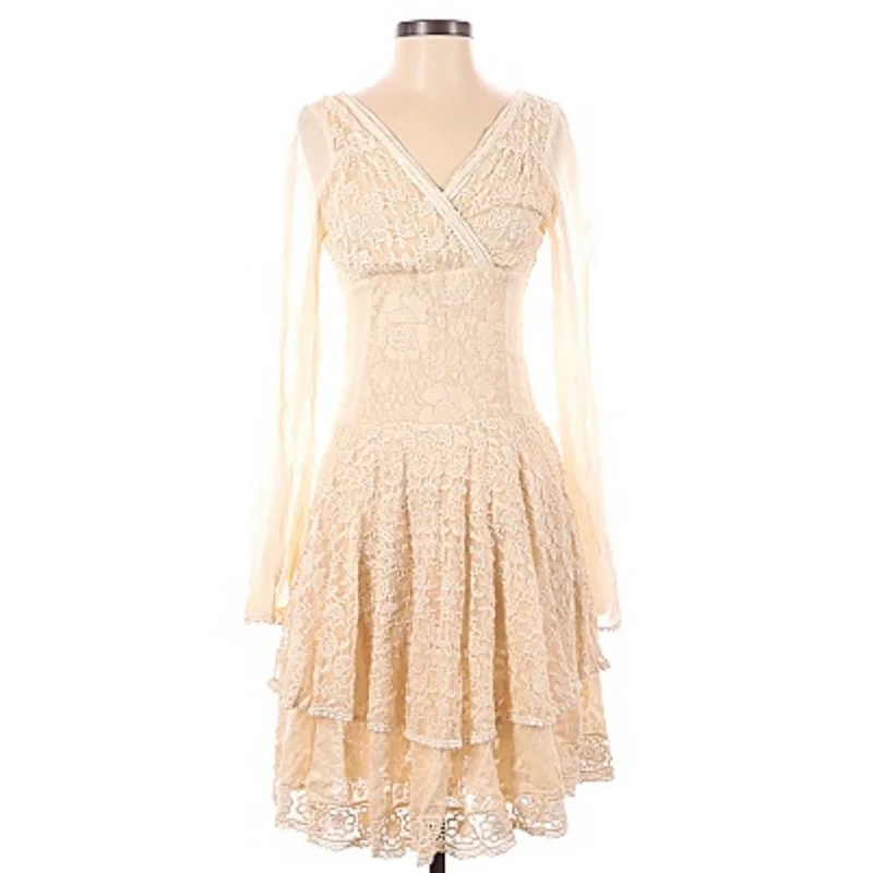 RANCHO ESTANCIA Cream Los La Joya Lace Cocktail Dress Size S NWT