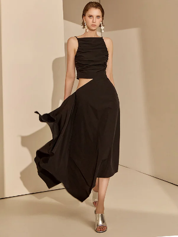 D9447 Cut-out Asymmetrical Dress
