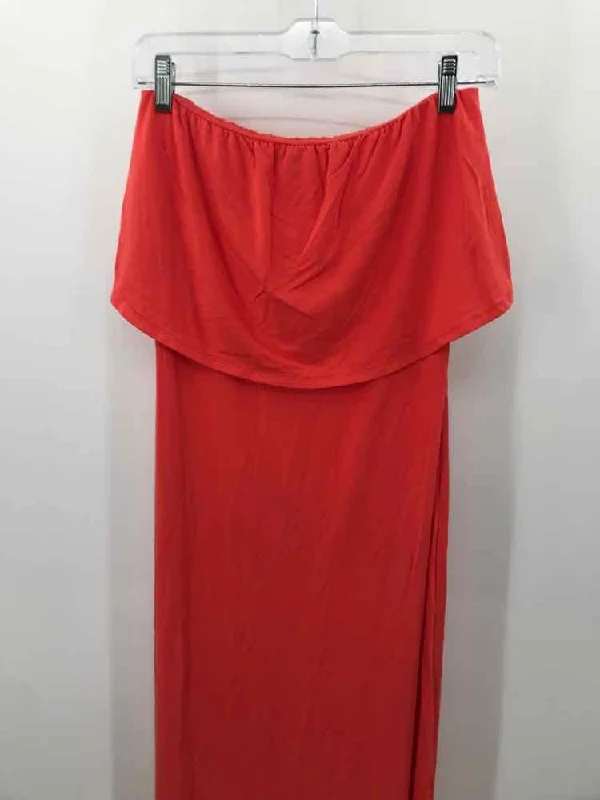 Pre-Owned TART Orange Size Small Maxi Strapless Dress