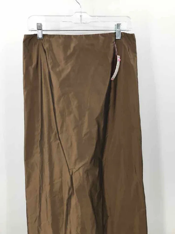 Pre-Owned Worth Brown Size 10 Hi-Low Strapless Dress