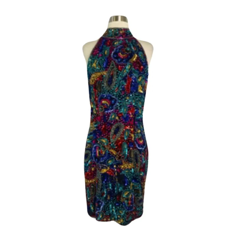 SCALA Vintage Cocktail Dress Multi-Color Size Medium