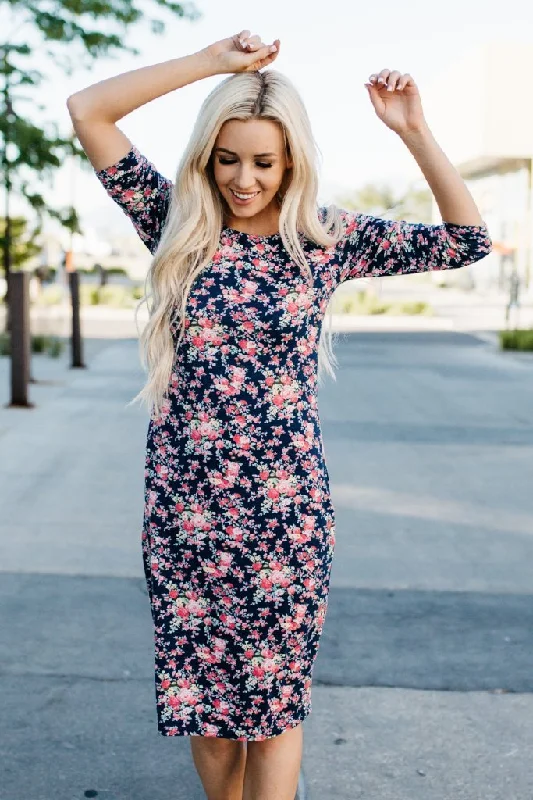 Pink and Blue Floral