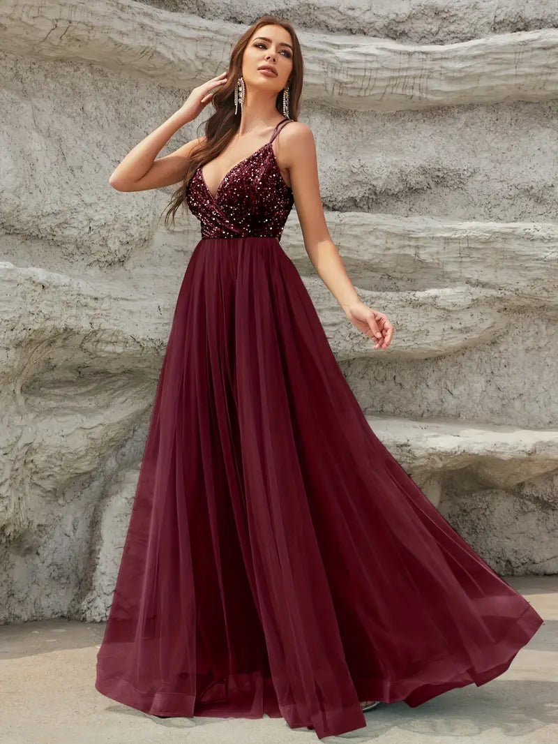 Constance strappy back burgundy ball dress Express NZ wide
