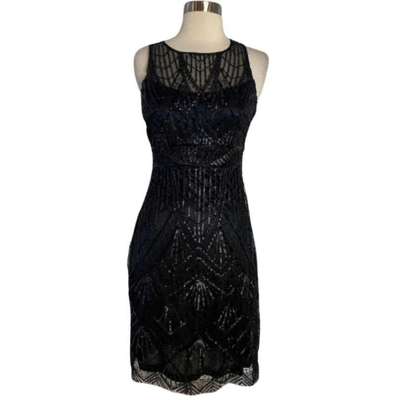 SUE WONG Cocktail Dress Black Size 2