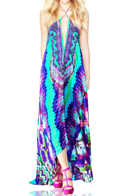 Blue Multiway Floor Length Dress