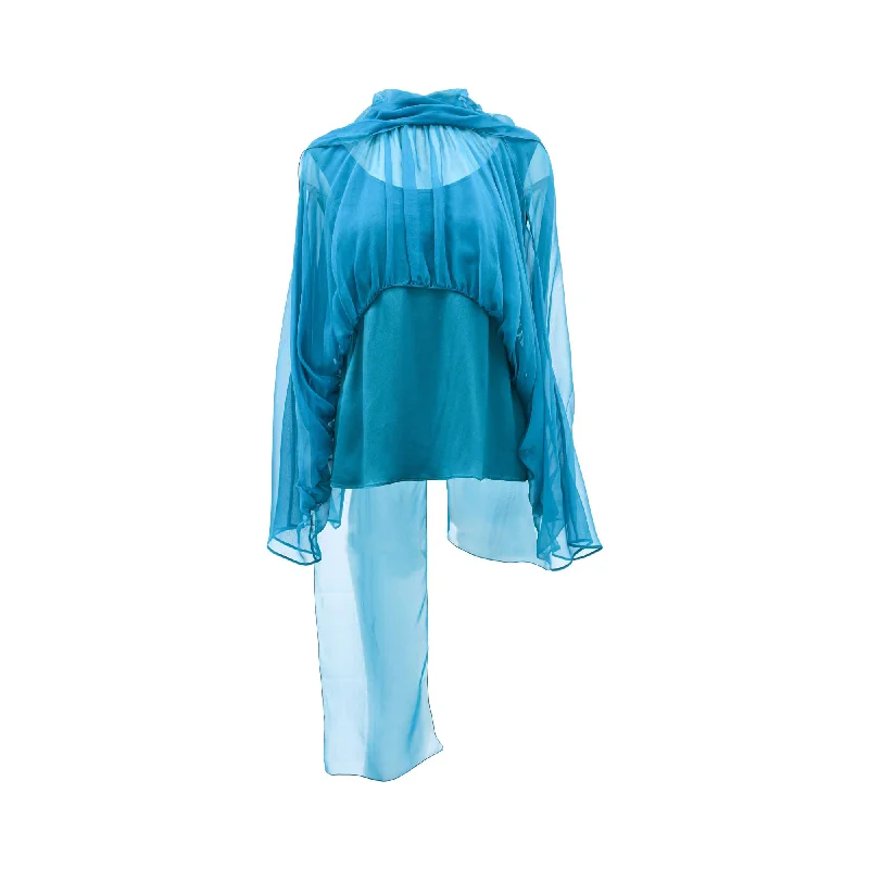 Alberta Ferretti Women's Set Blouse Asymmetric Hem Blouse