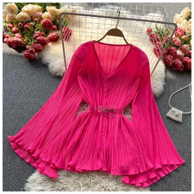 Helly Pleated Blouse Soft Modal Blouse