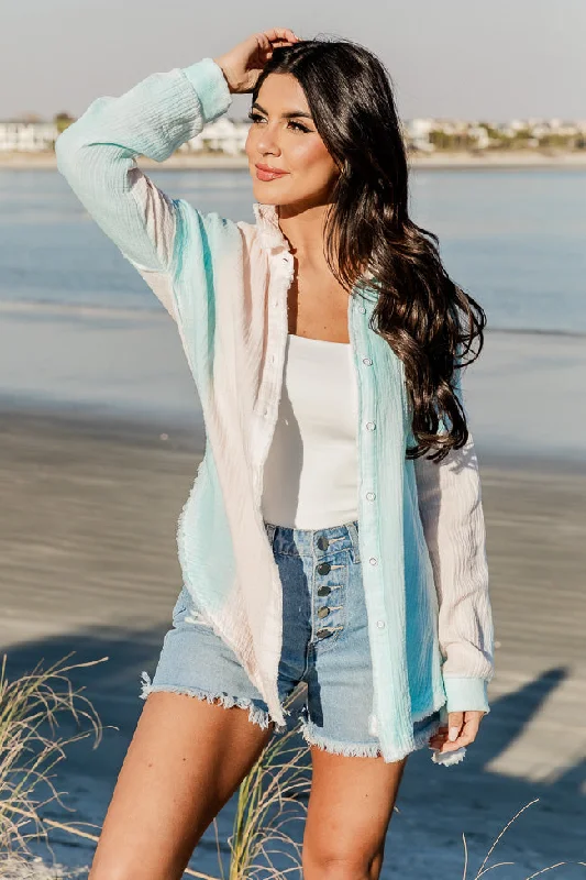 Let Me Adore You Cotton Candy Ombre Button Front Gauze Blouse FINAL SALE Office-Ready Blouse Let Me Adore You Cotton Candy Ombre Button Front Gauze Blouse FINAL SALE Office-Ready Blouse