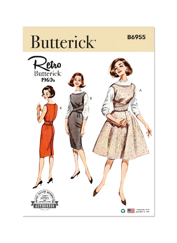 Butterick sewing pattern 6955 Shallow Necked Jumper Collared Crew Neck Turtle Neck