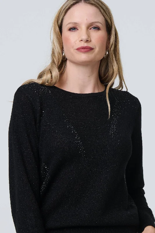Sparkly Fine Knit Slim Jumper Hooded Sweater Collared Sweater Shawl Collar