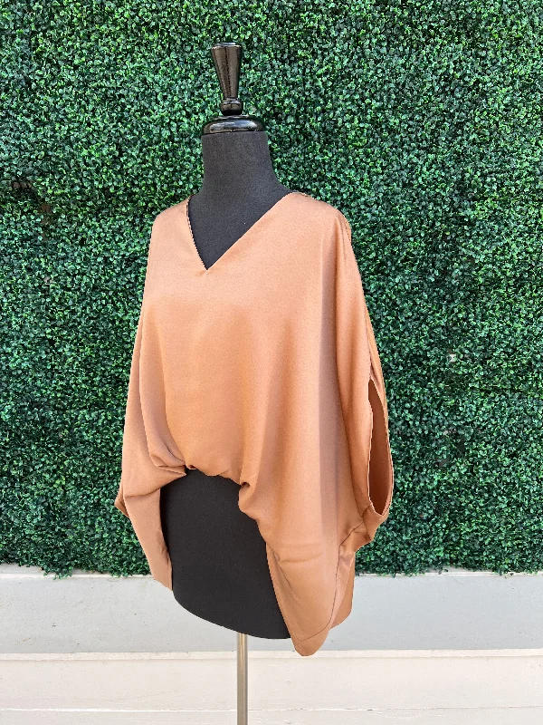 Front Tuck Stain Blouse Casual Stripe Blouse