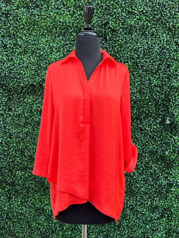 Layered Collared Blouse Flowy Bohemian Blouse