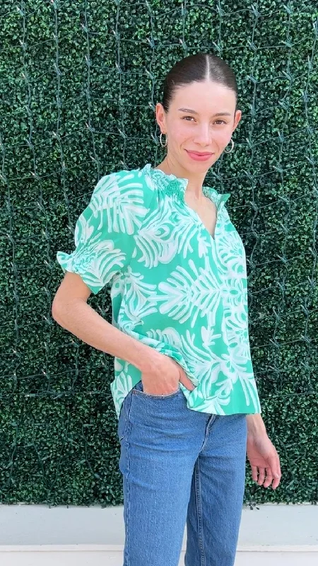 Mint Breeze Blouse Casual Relaxed Fit Blouse