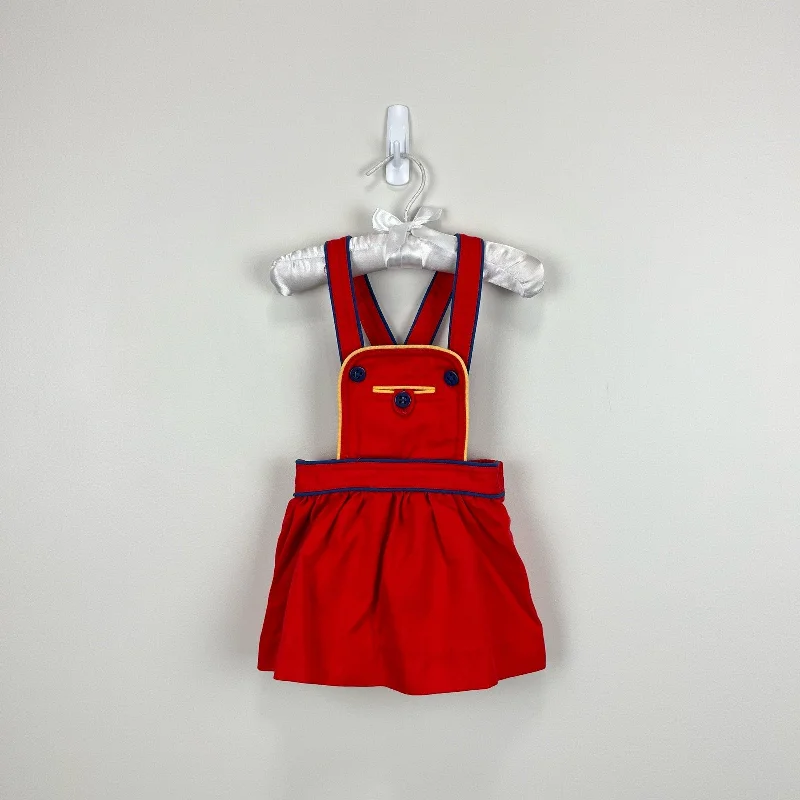 Vintage Girls Red Jumper 12 Months Mesh Fabric Canvas Fabric Denim Fabric