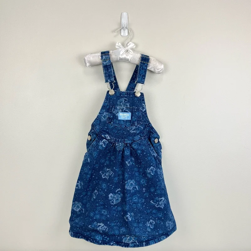 Vintage OshKosh B'gosh Blue Floral Jumper 5T USA Nylon Fabric Polyester Fabric Spandex Fabric Vintage OshKosh B'gosh Blue Floral Jumper 5T USA Nylon Fabric Polyester Fabric Spandex Fabric