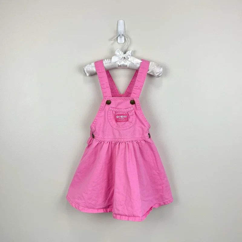 Vintage OshKosh B'gosh Bubblegum Pink Jumper 3T USA Transparent Opaque Sheer