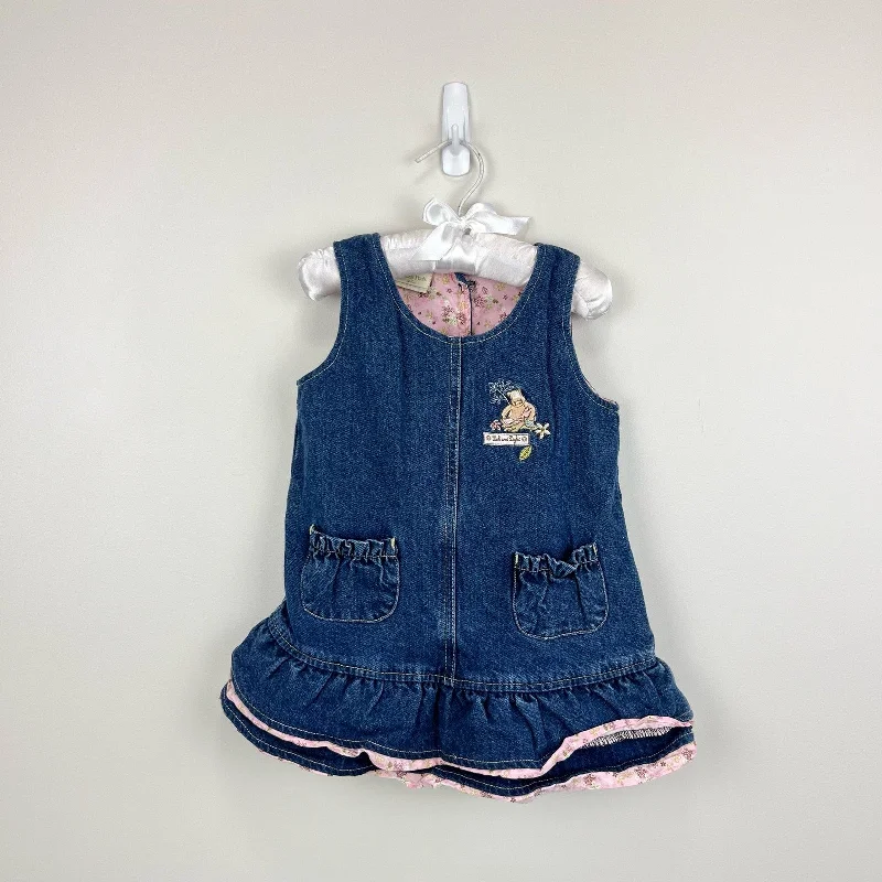 Y2K Vintage Classic Pooh Denim Ruffle Jumper 24 Months Machine Wash Dry Clean Hand Wash Y2K Vintage Classic Pooh Denim Ruffle Jumper 24 Months Machine Wash Dry Clean Hand Wash