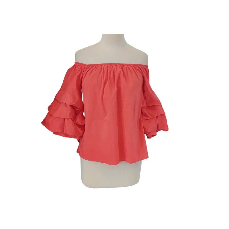 ZARA Coral Off-shoulder Blouse | Brand New | Backless Summer Blouse