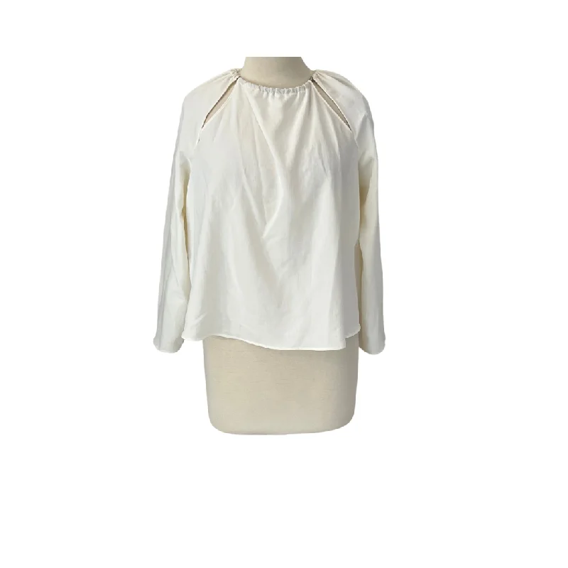 Zara Cream Cut Out Blouse | Brand New | Flowy Bohemian Blouse