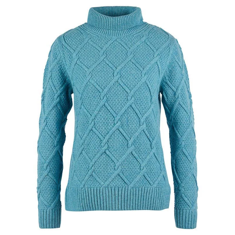 Barbour Burne Ladies Roll Neck Jumper - Dewdrop Lightweight Heavyweight Midweight