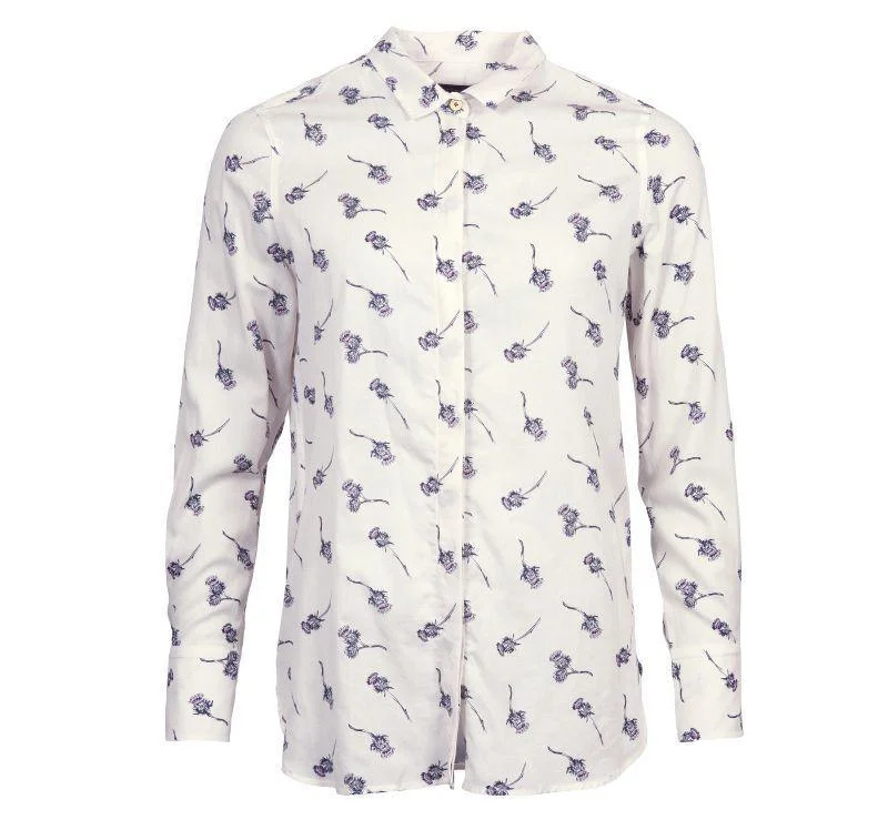 Barbour Lomond Ladies Shirt - Cloud Relaxed Short Sleeve Tee