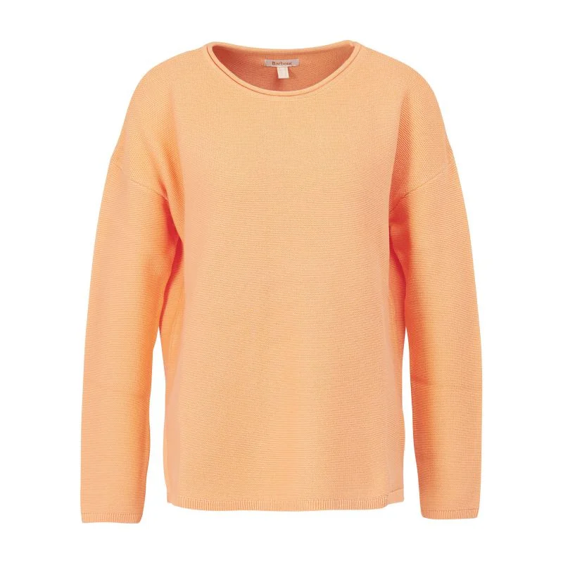Barbour Mariner Ladies Knit Jumper - Papaya High Neck Crew Neck V-Neck