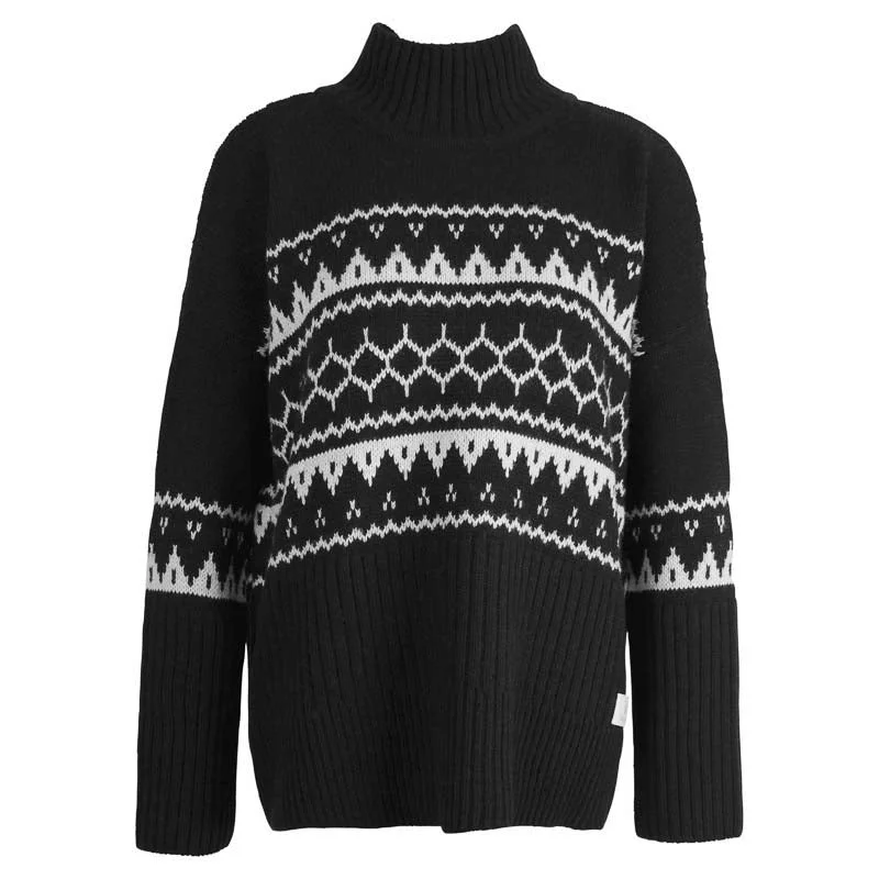 Barbour Pine Ladies Jumper - Black Fitted Slim Tailored