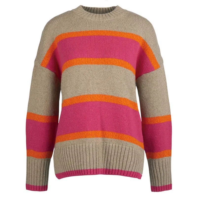 Barbour Samphire Ladies Knit Jumper - Multi Embroidered Appliqued Beaded