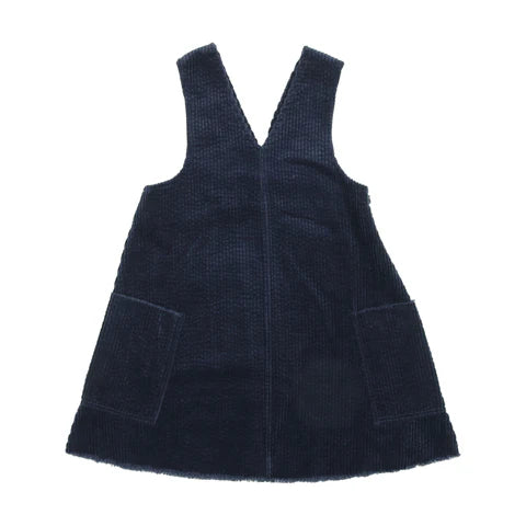 Blue Corduroy Jumper Welt Pockets Slit Pockets Flap Pockets