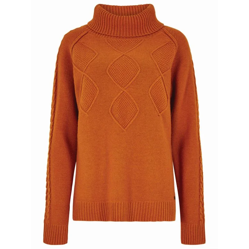 Dubarry Belleek Ladies Roll Neck Jumper - Cayenne Elasticated Padded Insulated