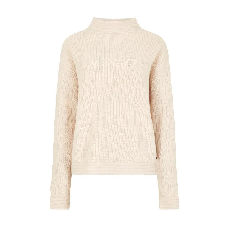 Dubarry Byrne Ladies Loose Fit Jumper - Chalk Notch Collar Peter Pan Collar Cowl Neck Dubarry Byrne Ladies Loose Fit Jumper - Chalk Notch Collar Peter Pan Collar Cowl Neck