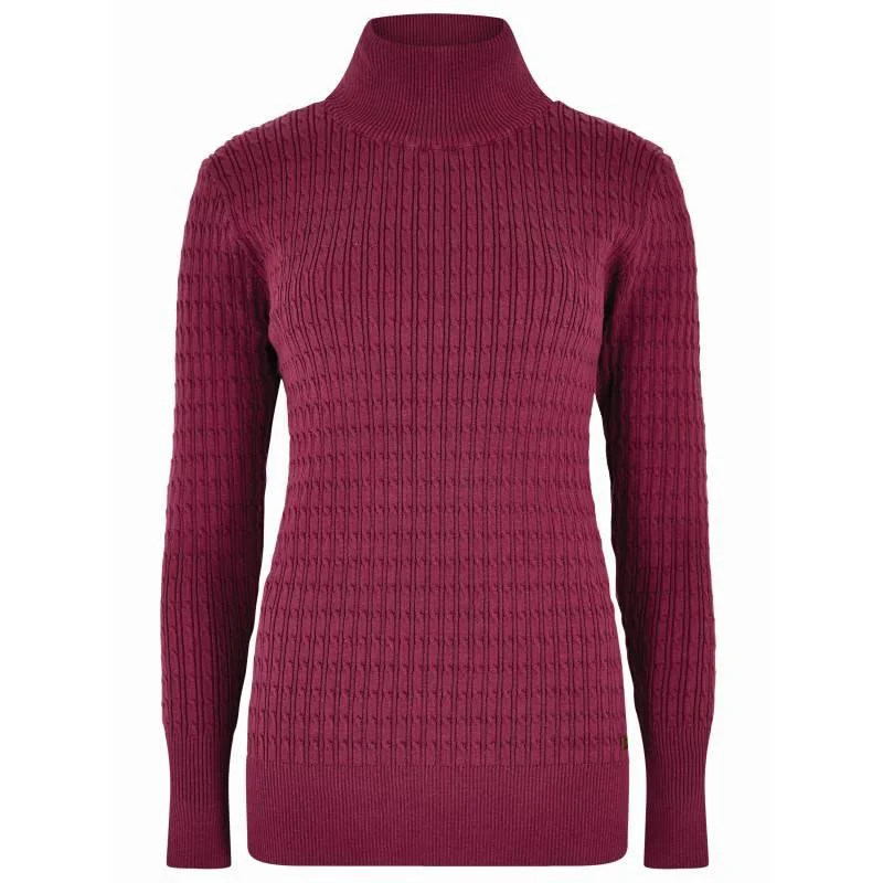 Dubarry Hacketstown Ladies Roll Neck Jumper - Currant Thin Thick Dense