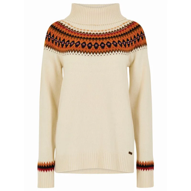 Dubarry Riverdale Ladies Fairisle Jumper - Chalk Iron Safe Non-Iron Wrinkle Free