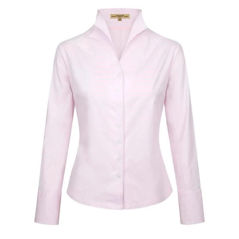 Dubarry Snowdrop Ladies Portrait Collar Shirt - Pale Pink Fashionable Short Sleeve Vest