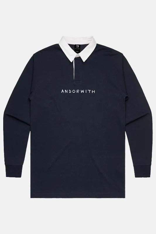 Family Rugby Jumper- Navy Beaded Sweater Sequined Faux Fur