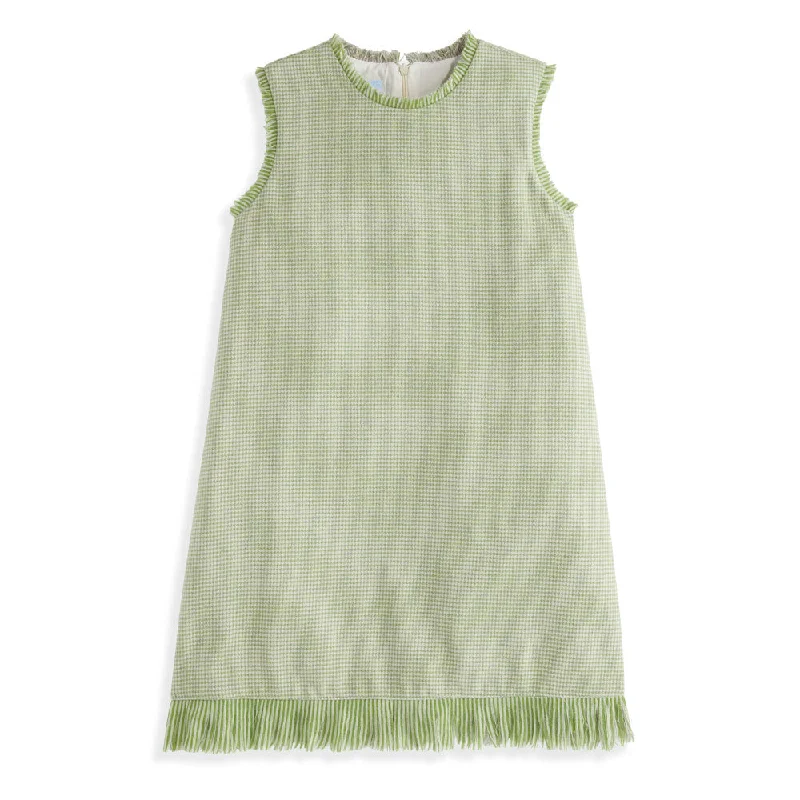 Fringe Jumper -- Carmichael Plaid Satin Blend Silk Blend Wool Blend