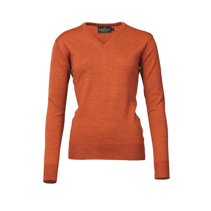Laksen Carnaby V-Neck Merino Ladies Jumper - Spice Chenille Fabric Brocade Fabric Lace Fabric Laksen Carnaby V-Neck Merino Ladies Jumper - Spice Chenille Fabric Brocade Fabric Lace Fabric