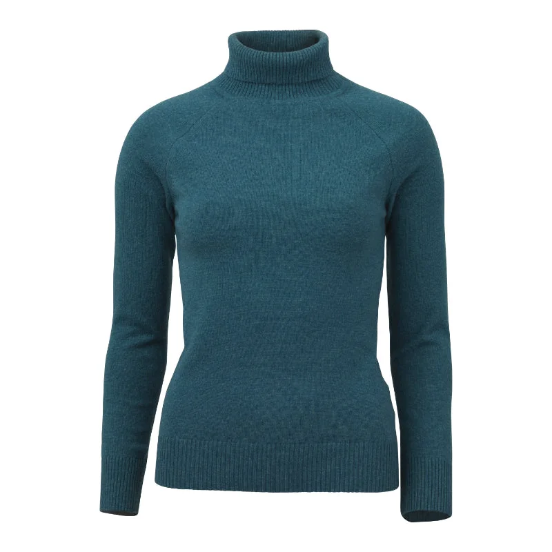 Laksen Kit Ladies Lambswool Cashmere Roll Neck Jumper - Deep Ocean Lightweight Heavyweight Midweight Laksen Kit Ladies Lambswool Cashmere Roll Neck Jumper - Deep Ocean Lightweight Heavyweight Midweight