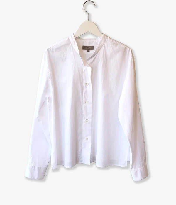 MARGARET HOWELL/SOFT WASHED COTTON SHIRT(WHITE) Cozy Cotton Short Tee