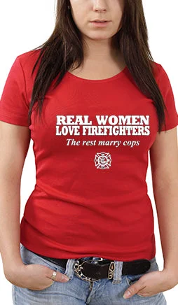 Real Women Love Firefighters Girl's T- Shirt Fashionable Short Sleeve Vest