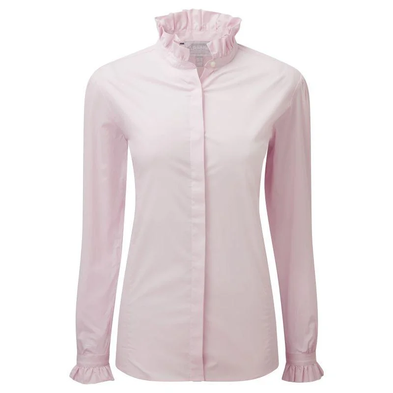 Schoffel Fakenham Ladies Shirt - Pale Pink Soft Flowing Short Shirt