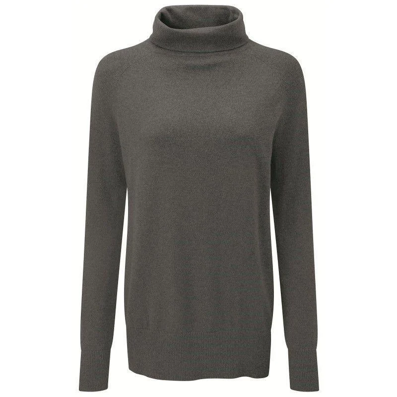 Schoffel Ladies Cotton Cashmere Turtle Neck Jumper - Flannel Soft Cozy Warm