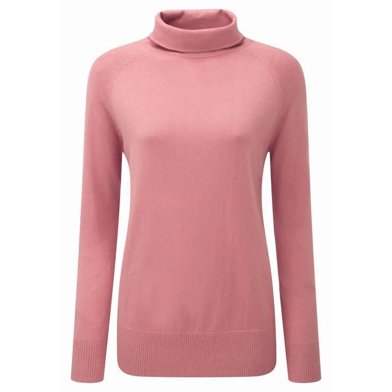 Schoffel Ladies Cotton Cashmere Turtle Neck Jumper - Rose Terry Blend Velvet Blend Canvas Blend Schoffel Ladies Cotton Cashmere Turtle Neck Jumper - Rose Terry Blend Velvet Blend Canvas Blend
