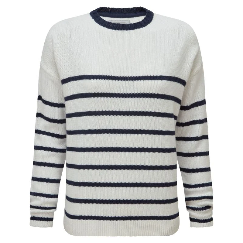 Schoffel Lee Bay Ladies Jumper - Soft White/Navy Stylish Fashionable Trendy