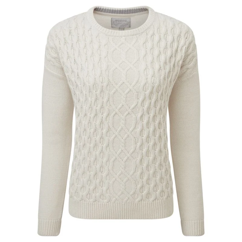 Schoffel Maree Ladies Crew Neck Jumper - Ivory Zippered Buttoned Snapped