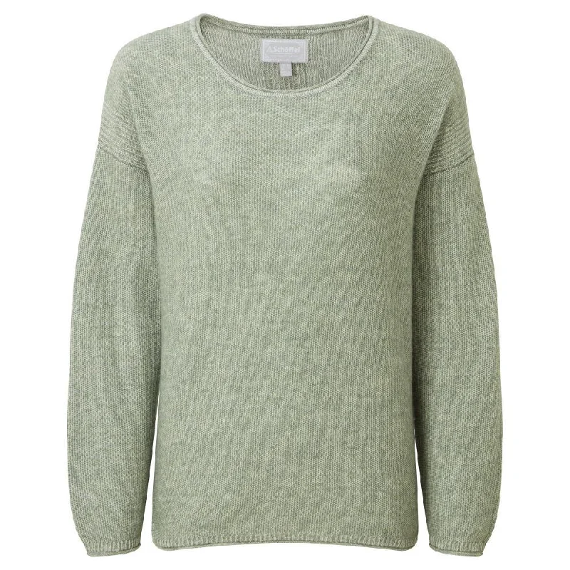 Schoffel Polzeath Alpaca Merino Ladies Jumper - Cedar Green Neon Metallic Matte