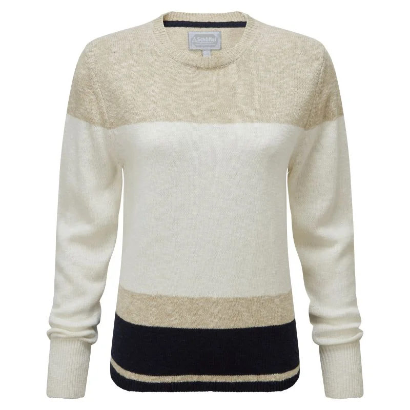 Schoffel Treyarnon Bay Ladies Jumper - Oat Zippered Front Buttoned Front Snap Front