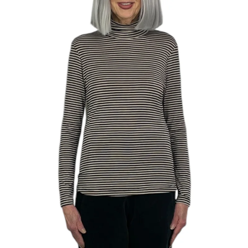 BAOBAB STRIPED TURTLENECK TEE Striped Floral Plaid